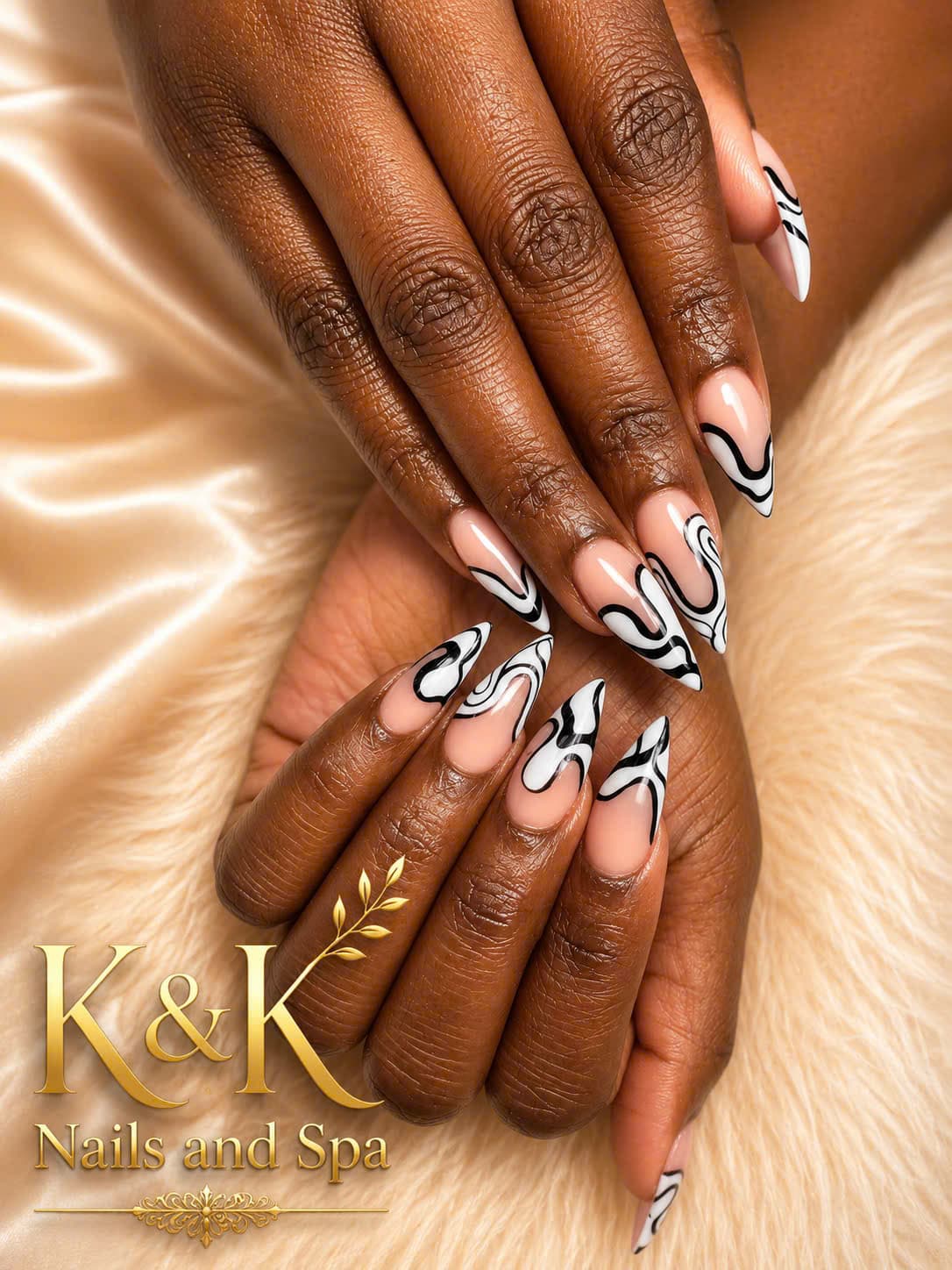 Polished nail set with salon finish