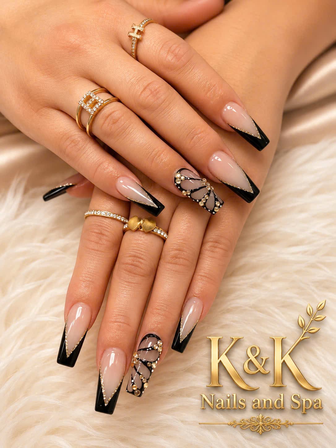 Elegant manicure style at K&K Nails and Spa