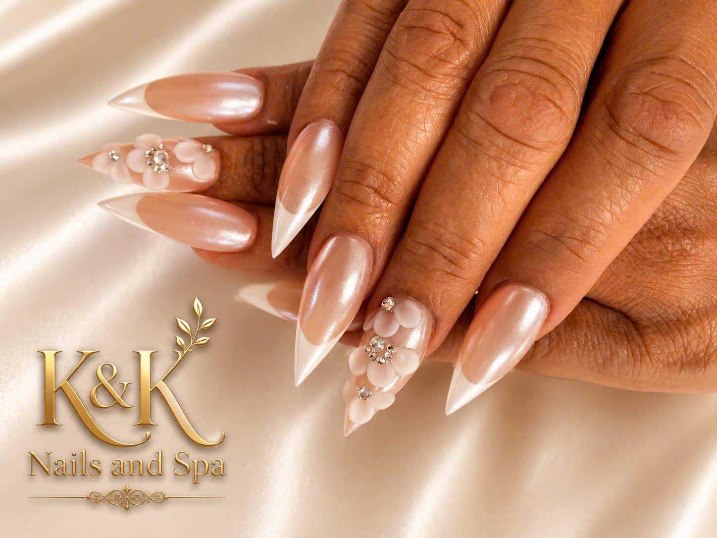 Glossy manicure design