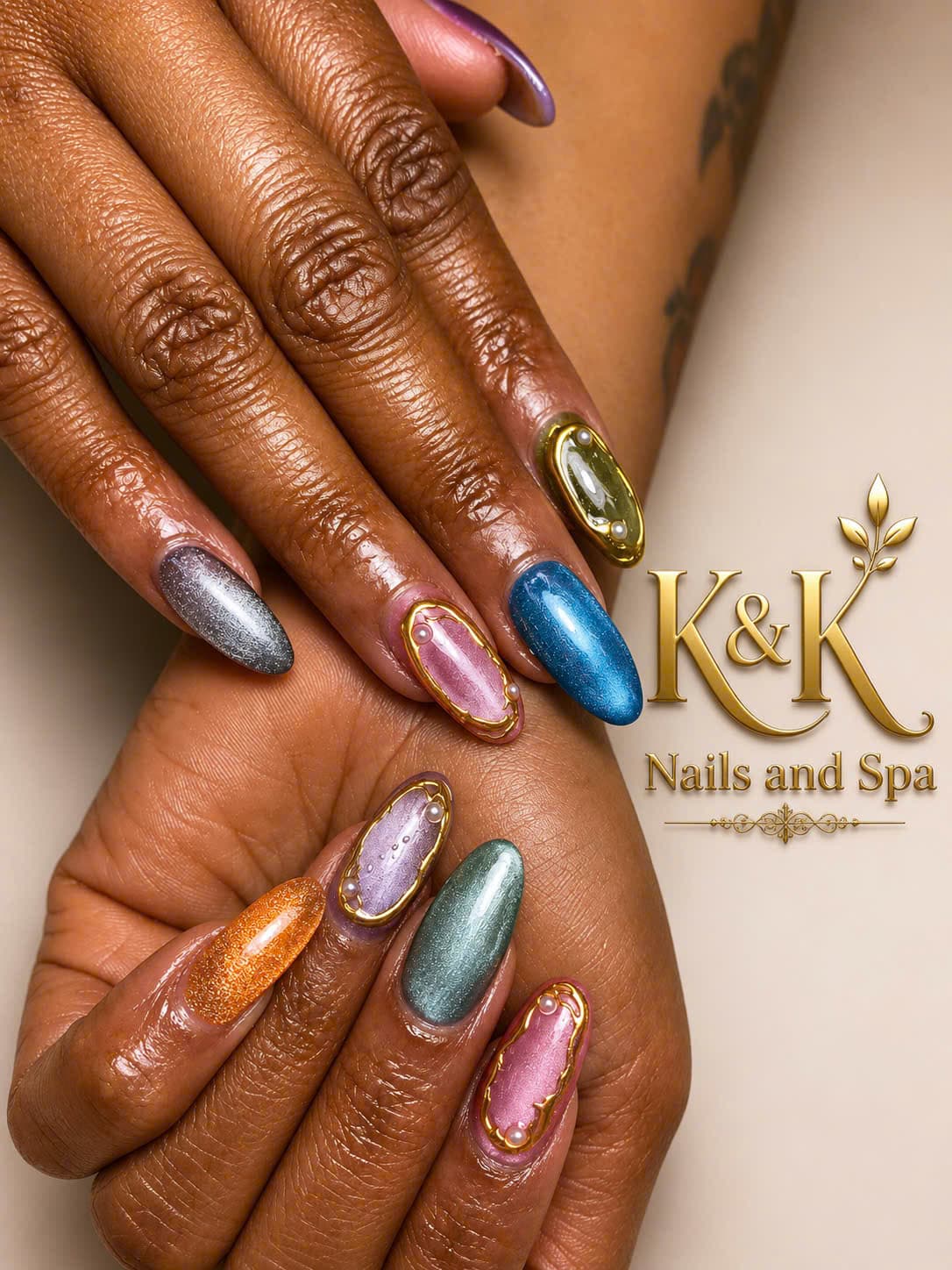 Polished acrylic nail set